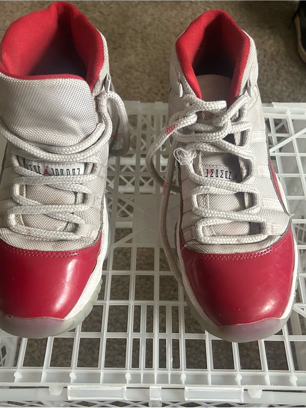 Jordan Kids Basketball Sneakers - White & Red